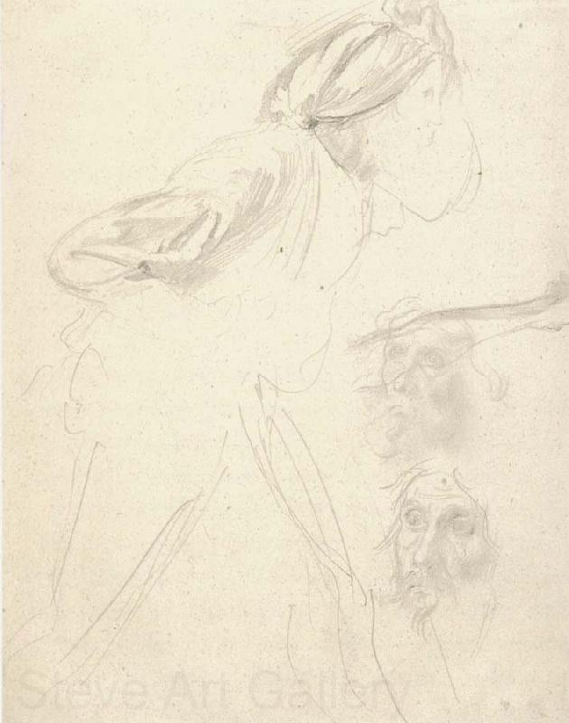 Edgar Degas Studies for the Daughter of Jephthah Norge oil painting art